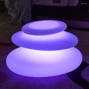 Lámparas colgantes Simulación de control remoto creativo Piedra LED LECHAPED PARDE Lámpara de césped Interior Floor Decorative