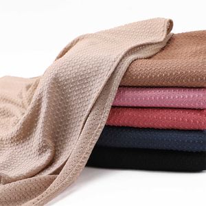 Scarves Shawls 2022 New Elegant Plain Color Small Polka Dot Stretchy Lace Muslim Hijab Shawls Scarv