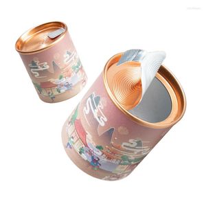 Gift Wrap 50Pcs/Lot ECO Friendly Round Paper Container Disposable Tea Packaging Tube Candy Can Food Cylinder Multiple Color Options