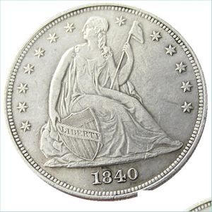 Другие праздничные вечеринки Списка 18401849 Умирайте цена Liberty Sier Dollar US Lating Craft Metal Moins Manufacturing Factory Seat Dhbns