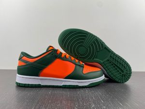 Authentic dunks low Mens Running Shoes Miami Hurricanes Casual Skate Shoe team green white women outdoor trainers sports sneakers