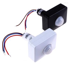 Switch Motion Sensor Automatisk infraröd AC 110V 220V PIR -detektor DC 12 Volt Lamp Light Outdoor Timer