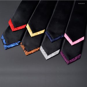 Bow Ties marka moda swobodny krawat dla mężczyzn Wysokiej jakości styl koreański 6 cm chudy krawat męski impreza robota żałosna pudełko prezentowe czarne