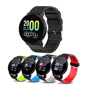 119 Plus inteligentna bransoletka Smartband Smartband z ciśnieniem krwi wodoodporne kolorowy ekran Sport Smartwatch Fitness Tracker
