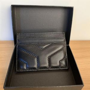 Porta de carteira de carteira de alta qualidade bolsa de moedas preto caviar original ovelha sheepskin 100% genuíno couro mini V pacote de crédito de treliça com 214y