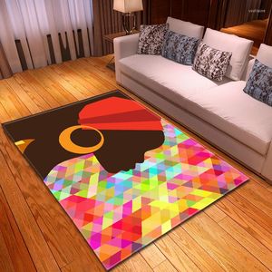 Teppiche Afrikanische Frauen Porträt Muster Große Größe Für Wohnzimmer Schlafzimmer Tatami Teppich Nacht Sofa Boden Matte Tapis Salon Alfombra