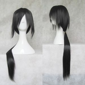 Popular Cosplay black horse short hair long hair horsetail wig