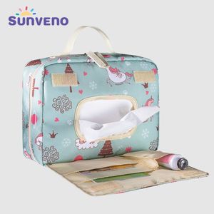 Сумки для подгузников Sunveno Baby Faternity для одноразовых многократных модных отпечатков мокрой сухой 2 размера 221020