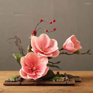Dekorativa blommor modern heminredning konstgjord orkidéår bordsdekoration julbröllopssimulering gåva