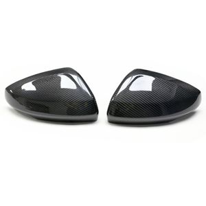 تغطي مرآة الجناح الجانبية ذات الألياف الخلفية لألياف الكربون من ألياف الكربون حامي Audi A1/Volkswagen Polo Mirror Cap بديل