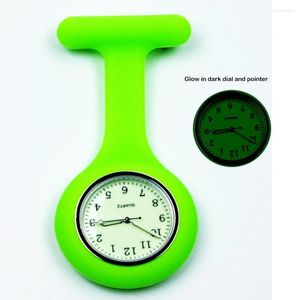 Relógios de bolso Color Silicone Watch FOB Presente de enfermagem Estudantes Japanese Quartz Clock Alk Vision