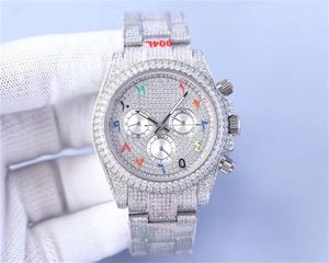 Diamond Watch Mens Watch 7750 Mekanik Hareket Saatleri 904L İnce Çelik Kılıf Kayışı Safir Scratch Dayanıklı Cam Su Geçirmez 05