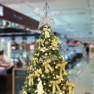 Decorações de Natal Durável Excelente Tree Top Pentagrama Ornamento Belo 3D Decoração Design oco para casa