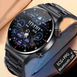 New Bluetooth Smart Watches QW33 smartwatch ECG PPG Business stainless Steel strap waterproof men's watch