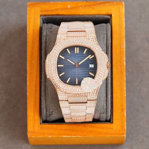 Zegarek na rękę Diamentowy zegarek mechaniczny zegarek mechaniczny Busins ​​zegar Sepsia Sapphire Waterproof 40 mm Montre de Luxe