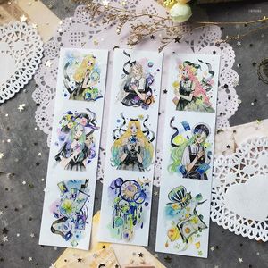 Gift Wrap Dreamy Black Witches Washi Tapes Journal Masking Tape Adhesive Diy Scrapbooking Decorative Stickers