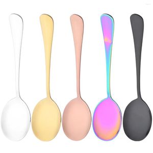 Flatware Sets Salad Serving Spoon Set Colorful Dinner Western Stainless Steel Cutlery Unique Service Kitchen Table Accessories