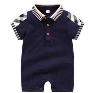 Rompers Boys Cloths Girls Designer Short Sleeve Romper 100 ٪ Cotton Children's Infant Clothing Birly Boy