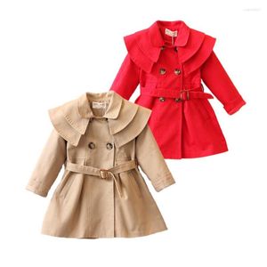 Mantel Baby Girl Graben European Massive Baumwolljacke für 1-6 Jahre Mädchen Kinder Kinder Kinder Außenbekleidung Kleidung