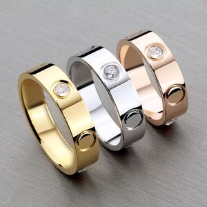 Diamond Ring Crystal Luxus Marke Kopie Fingerband Engagement Mens verspricht Edelstahl Natural Edelesales -Juwelie -Designer t Ring für Frauen Hochzeit