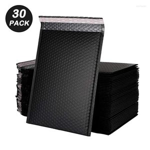 Gift Wrap 30Pcs Black Packing Bubble Bag Self-sealing Foam Padded Envelope Packages