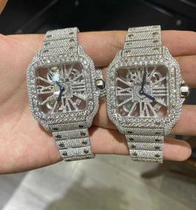 Armbanduhren D31 Luxus Herrenuhr 4130 Uhrwerk Uhr für Herren 3255 Montre de Luxe Mosang Stein vereist VVS1 GIA Uhr Diamantuhren Armbanduhr
