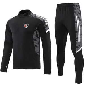 Sao Paulo FC Men's Tracksuit Half zipper Jacket Pants Casual sweatshirt Suits Sportswear Outdoor sports and leisureWear Adult Tracksuts