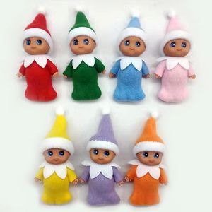 Mini Natal colorido colorido elf elfo boneca gêmeos elfos bonecas bonecas infantis brinquedos de ano novo decorações de natal