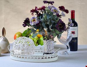 Fiori decorativi Margherita di seta con vaso Fiore in tessuto artigianale Decorazioni per la casa Esposizione di eventi per feste di matrimonio Margherite artificiali Codice prodotto 0366