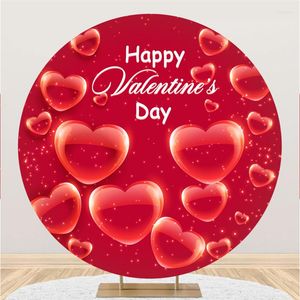 Party Decoration Round Valentine's Day Red Heart Children's Birthday Decorations Anpassade bakgrund Pozone Wedding Wall Event