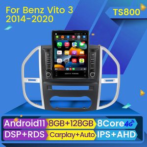 カーDVDラジオマルチメディアプレーヤー2 DIN ANDROIDオートラジオビデオステレオメルセデスベンツVito W447 2014-2021 GPS TRACK CARPLAY