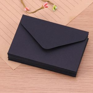 Gift Wrap 20PCS 22x11cm Blank Mini Paper Window Envelopes Classical White Black Kraft Wedding Invitation