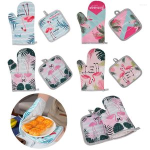 Печь Mitts 2pcs set flamingo patter