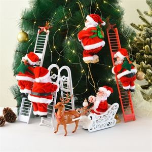 Decorações de Natal Christmas Electric Papai Noel Claus escalada Música criativa Creative Natal Decor Kids Toys Gift Decorações de Natal para casa