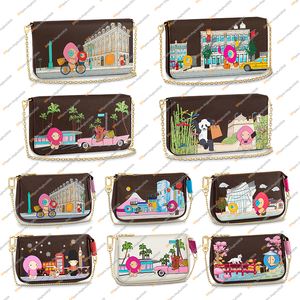 2022 Christmas Fashion Designer MINI POCHETTE ACCESSOIRES Chain Bag Wallet Purse High Quality Silk Screen Handbag Key Pouch M81762 M81545