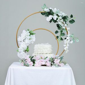 Party Decoration Wedding Arch Metal Circle Round Balloon Flower Iron Ring Background Frame Stand Birthday Backdrop