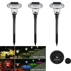 3st Solar LED Garden Lawn Light Outdoor Street Lamp RGB Lighting Waterproof Landscape Decoration For Pathway Yard Sunlight