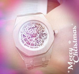Beliebte Herren-Armbanduhr mit hohlem Skelett und zwei Pins, 42 mm, automatisches mechanisches Uhrwerk, 904L-Edelstahl, Selbstaufzug, wasserdicht, Tauchdatum, Armbanduhr, Montre De Luxe