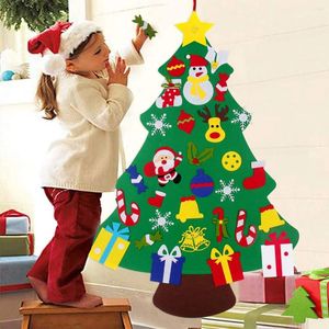 Dekoracje świąteczne DIY Feel Tree Kids Xmas Santa Claus Calendar Prezent na Wesołych Dekoracji Ozdoby