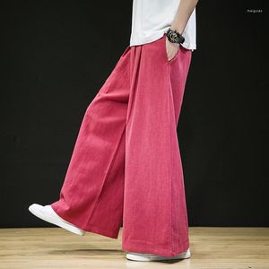 Ethnische Kleidung Chinesischen Stil Leinen Hosen Männer Lose Ausgestellte Große Größe 5XL Mode Lässig Breite Bein Yoga Rock Thai hosen