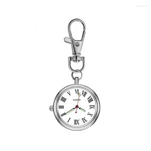 Pocket Watches 2022 FOB Titta p￥ Student Gift Vintage Keychain Silver Quartz Classic Clock Stationery Bulk Clip Type