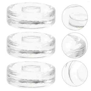 Storage Bottles Fermentation Glass Weights Heavy Fermenting Lids With Easy Grip Handle 3Pcs For Large Wide Mouth Jars Accessory