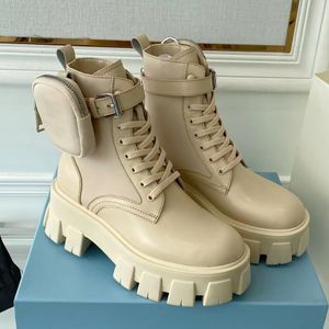 모놀리스 브러시 가죽과 나일론 부츠 남성 여성 디자이너 Rois Ankle Martin Boots 군사 영감을주는 전투용 Bouch 부착 된 럭셔리 대형 No43