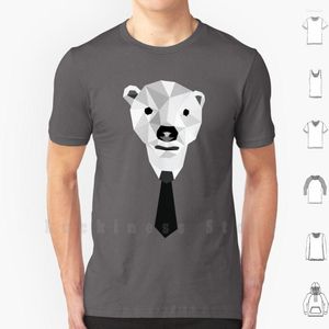 Camisetas masculinas camisa de negócios polar Diy algodão grande tamanho 6xl urso geométrico homem escritório criativo tie de tabela de comprimido i telefonia homens