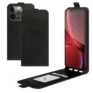 Leder-Handyhüllen für iPhone 15 14 13 12 11 Mini Plus Max X XR XS 8 7 Flip UP Down Case Stand mit Kartenfächern