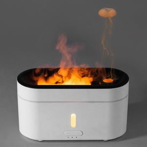 Kreativ manet aromaterapi luftfuktare hemmakontor stum intelligent timing 3d simulering flamma aromaterapi maskin