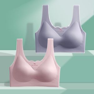 Bustiers & Corsets 2022 Pro Oxygen 2.0 One Piece Comfortable Traceless Underwear Women's U-shaped Sexy Sleep Gathering Adjustment Bra