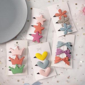 Hair Accessories Girls Barrettes Plastic Flower Bowknot Hairpins Plastic/Resin Frosted Candy Colors Clips Fashion Grip