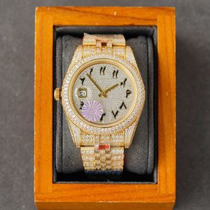 손목 시계 클래식 다이아몬드 시계 남성 시계 자동 기계식 손목 시계 41MM 사파이어 방수 Dign 다이아몬드 스트랩 Montre De Luxe2022
