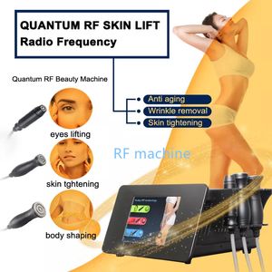 Apparecchiatura di bellezza RF Dispositivo antietà per il sollevamento della pelle Riduzione della cellulite Trattamento degli occhi Radiofrequenza Lifting facciale Macchina dimagrante corpo RF quantistica